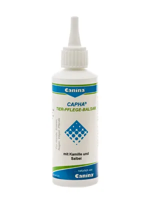 Produktbild von Canina Capha Tier-Pflege-Balsam, Universal, Haut und Pfote, Balsam, 100 ml, Tropfflasche, Kamille, Salbei