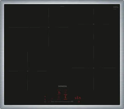 Produktbild von Siemens Kochfeld Schwarz 60 cm aufliegend mit Rahmen Glaskeramik EH645HFB1E iQ300 touchSlider powerBoost Bräterzone Home Connect cookConnect System Favoriten-Taste powerManagement
