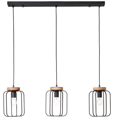 Produktbild von BRILLIANT Pendelleuchte, 3-flammig (Reihe) Tosh braun IP20 E27 40 Watt dimmbar g. f. Normallampe