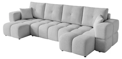 Produktbild von Ecksofa in U-Form Casidi U mit Schlaffunktion Centaur 14 Hellgrau Boucle Bettkasten