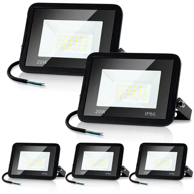 LED-Außenstrahler 5er-Pack 20 W 1700 lm kaltweiß IP66