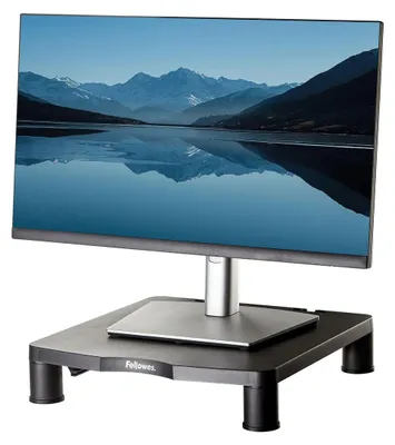 Produktbild von Monitorständer Monitorerhöhung Bildschirmständer - 3 Höhenstufen - Kabelmanagement - Schwarz - Bis 27 kg