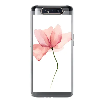 Produktbild von MuchoWow® Handyhülle Schutzhülle Hülle für Samsung Galaxy A80 Blumen - Aquarell - Rosa Silikon Softcase Handy Hülle - Schutzdeckel