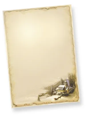 Produktbild von Weihnachtsbriefpapier DIN A4 50 Blatt, winterlich, festliches Papier Weihnachten