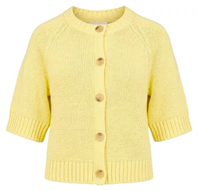Produktbild von Bianca RONA Strickjacke, Rundhalsausschnitt, halblange Ärmel, vanilla, Größe 46