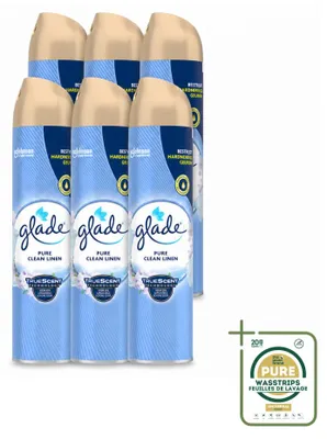 Produktbild von 6 x Glade Raumspray Clean Linen - 300 ml - Vorratspackung - 6 Stücke