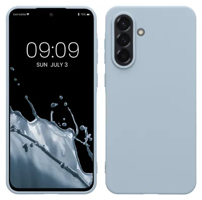 Produktbild von kwmobile Handyhülle für Samsung Galaxy A56 5G Hülle - TPU Case - Kabelloses Laden - Schutzhülle Cover in Hellblau matt