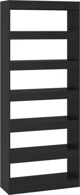Obrázok produktu pre vidaXL Regál na knihy / Rozdeľovač izieb čierny 80x30x198 cm Materiál drevo