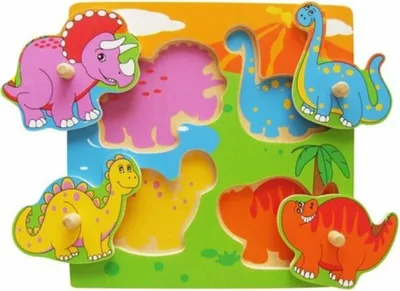 Produktbild von Dinosaurier-Puzzle aus Holz Überraschungspuzzle Viga Toys