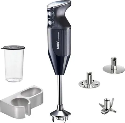Obrázek produktu pro Mixér Bamix Mono 200W, profesionální motor, nádoba 600 ml, nástěnný držák, 3 nože, černá