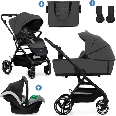 Image de Ensemble poussette combinée 3 en 1 Kinderkraft YOXI, pour enfants jusqu'à 22 kg