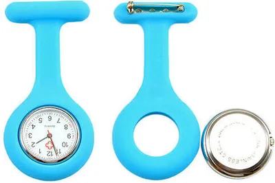 Produktbild von Nurse Watch Schwesternuhr Silikon Krankenschwesternuhr Pulsuhr Kitteluhr Pflege Hellblau #3