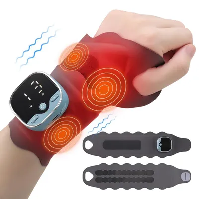 Produktbild von Kabellose EMS-Heizauflage Handgelenk, 3 Heizstufen, 5 Modi & 9 Stufen, gegen Hand-/Handgelenkschmerzen, Muskelkater(Tippen/Gaming/Sport/Alltag),beide