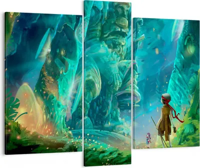 Produktbild von Bild auf Leinwand - Leinwandbild - Alt höhle geheimnis spaß - 95x80cm - Wand Bild - Wanddeko - Leinwanddruck - Bilder - Kunstdruck - Wanddekoration - Leinwand bilder - Wandkunst - CB95x80-2843