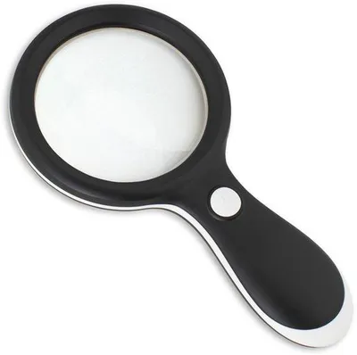 Immagine prodotto di Lente di ingrandimento illuminata, ingrandimento 10x, lente con 18 luci a LED, 3 impostazioni - nera.