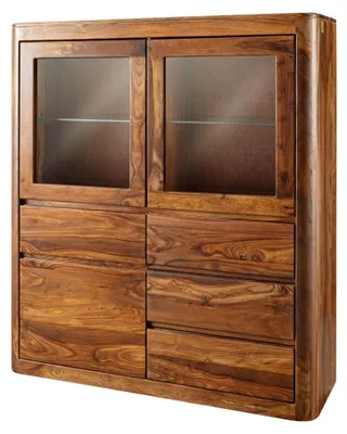Immagine prodotto di MASSIVMOEBEL24 | TORONTO #203Credenza in legno di sheesham - cerato / noce 128x145x40
