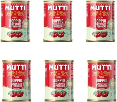Produktbild von 6x Mutti doppio concentrato Tomatenpaste Tomaten sauce 100% Italienisch 140g