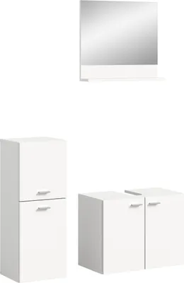 Produktbild von Badezimmer-Set >Boston< in Weiß - 102x186x33cm (BxHxT)