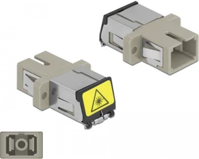 Image de DELOCK - Coupleur de réseau - SC multimode (W) vers SC multimode (W) - Fibre optique - Simplex - OM1/OM2 -