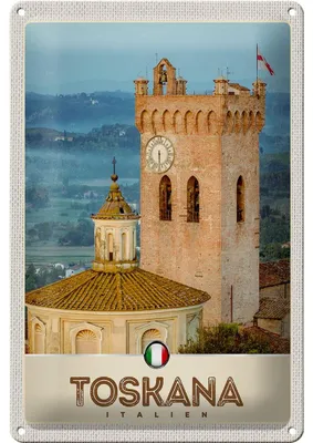 Produktbild von Blechschild Reise 20x30cm Toskana Italien Architektur Kirche