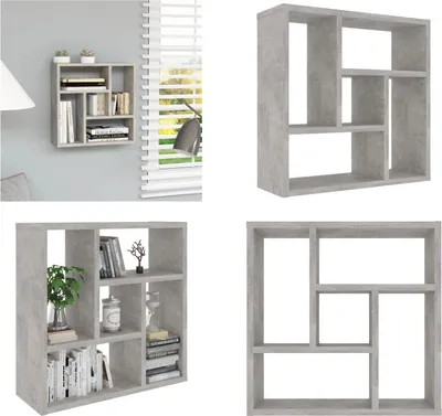 Obrázek produktu pro vidaXL Wall Regal Betongrau 45,1x16x45,1 cm Holzwerkstoff - Wandregal - Wandregale - Wandablage - Wandablagen