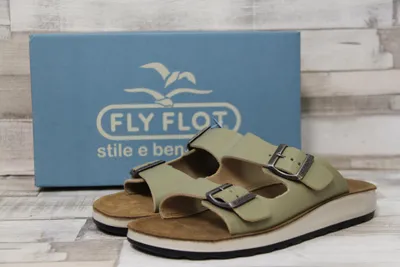 Produktbild von FlyFlot Damen Pantolette mit Schnallen grün 36