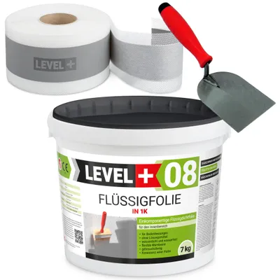 Produktbild von Dichtset Badabdichtung Duschdichtung Flüssigfolie 7kg Spachtelkelle 60mm SET02