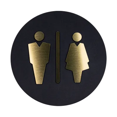 Obrázok produktu pre Nápis WC z laminátu - Nápis WC na dverách z plastových dosiek - Dekorácia na dverách - Nápis WC - Vývesný štít