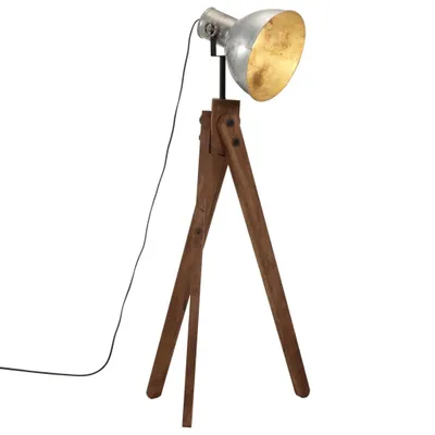 Image de Lampadaire 25 W argent vintage 45x45x120 cm E27