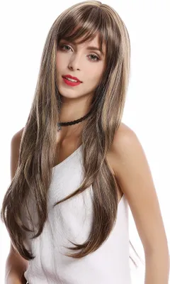 Produktbild von WIG ME UP Perücke Braun Blond Strähnen Pony GF-W2087-8H124