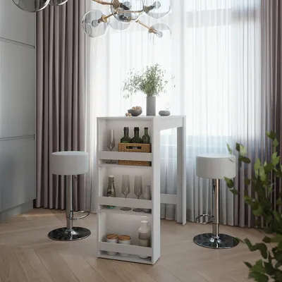 Obrázek produktu pro Stojací barový stůl se židlemi Vicco Repose Bílá 45 x 110 cm se 2 barovými stoličkami, Model 55724