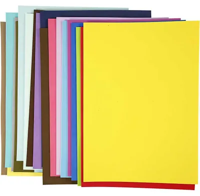 Produktbild von Moosgummi , A3, Blatt 297x420 mm, ca. 2 mm, 20 Bl. sort./ 1 Pck