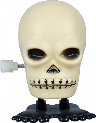 Produktbild von Totenkopf zum Aufziehen als Geschenkidee für Halloween 5cm