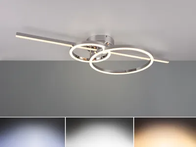 Produktbild von TRIO-Leuchten Deckenleuchte MONTILLA BHT 100x12.50x40 cm silber Deckenlampe