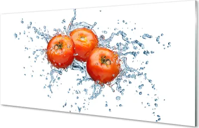 Produktbild von Glasbilder 120x60 Wandkunst Tomaten Wasser