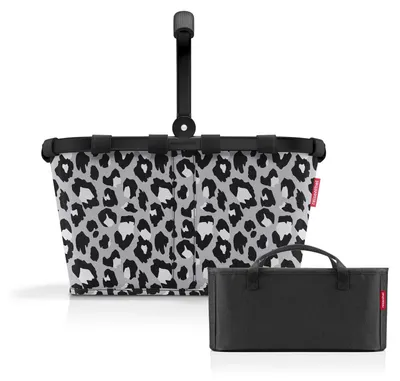 Produktbild von reisenthel Einkaufskorb Tasche Korb carrybag frame leo nero BK7081 + Organizer schwarz