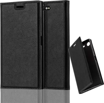Produktbild von Cadorabo Hülle für Sony Xperia XZ1 Schutz Hülle in Schwarz Handyhülle Etui Case Cover Magnetverschluss