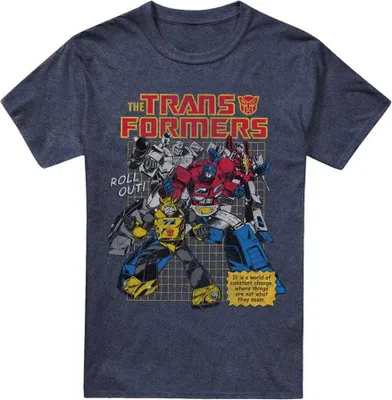 Image de Transformers - T-shirt "World Roll Out" pour homme/femme unie TV26471 (L) (Marine)