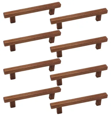 Produktbild von Holzgriffe - Set mit 8 Stück - Walnussholzfarbe