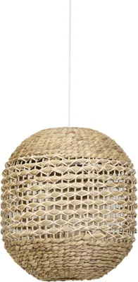 Produktbild von Light & Living Hängeleuchte/Pendelleuchte Tripoli - Rattan Naturell/Weiß - Ø42 x 47 cm