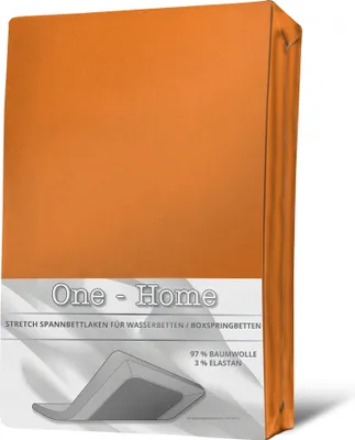 Produktbild von Spannbettlaken 180x200 - 200x220 cm orange Elasthan Boxspringbett Wasserbett