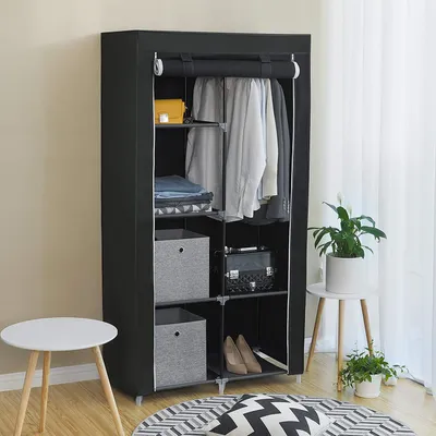 Produktbild von SONGMICS Kleiderschrank mit 1 Kleiderstange 6 Ablage Vliesstoff