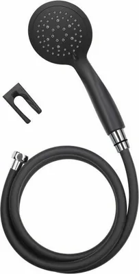 Produktbild von Ein Duschkopf mit einem Schlauch, um den Durchfluss zu lenken Rousseau Combiflex Hebe Black Matte back PVC ABS 150 cm 5 Positionen
