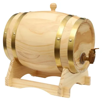 Image de Fût en bois de pin, capacité de 5 litres, 5L