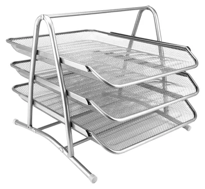 Produktbild von D.RECT 110486 Metall Ablagefächer Stapelbar - Büro Organizer Schreibtisch - Abla