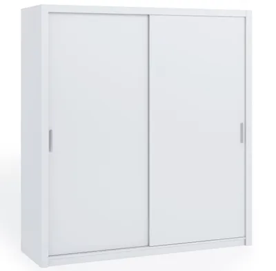 Produktbild von Garderobenschrank BONO 200 cm weiß Schwebetürenschrank