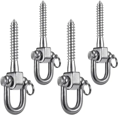 Produktbild von 4-teiliges Deckenhaken Set - Schwere Schwinghaken aus Edelstahl