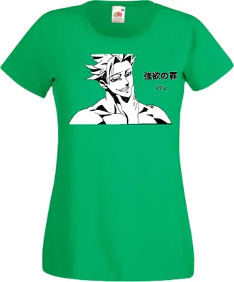 Zdjęcie produktu dla Koszulka Damska Manga Anime The Seven Anime Deadly Manga Sins Meliodas 03 Seven Deadly Sins, Lady XL / Zielony