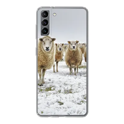 Produktbild von MuchoWow® Handyhülle Schutzhülle Hülle für Samsung Galaxy S21 Plus Schafe - Wolle - Schnee Silikon Softcase Handy Hülle - Handy-Tasche