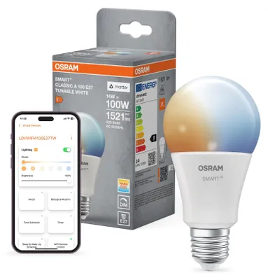 Obrázok produktu pre Osram SMART+, 14 W, 100 W, E27, 1521 lm, 20000 h, Biela